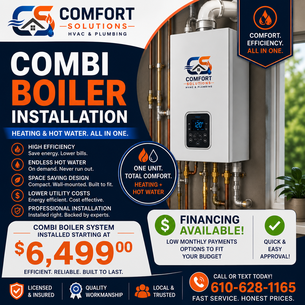 Combi boiler installation coupon
